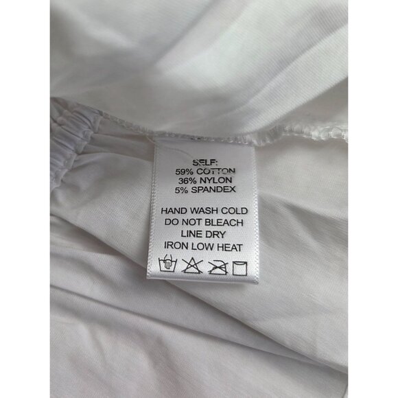 ee:some Smocked Blouse White/Ivory One Shoulder Womens Medium New with Tags - Picture 6 of 10